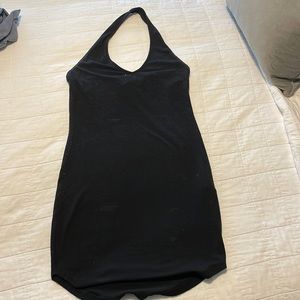 Backless mini halter dress